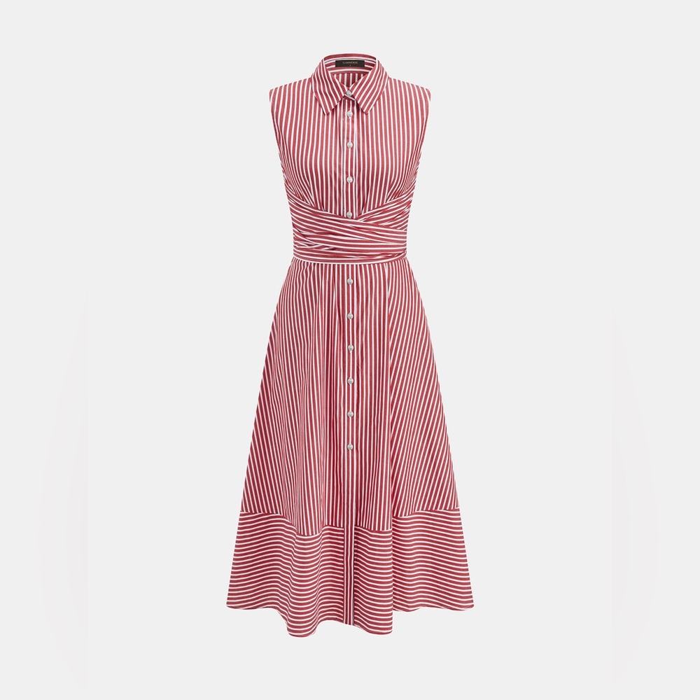 Commense Striped Sleeveless Midi